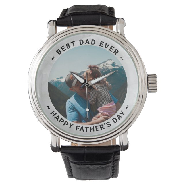 Reloj De Pulsera Foto del Personalizado del Día del Padre (Anverso)