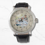 Reloj De Pulsera Foto moderna del corazón del abuelo<br><div class="desc">Modern Photo Grandpa Script Heart Watches muestra tu foto favorita con el texto "Nosotros (el corazón) tu abuelo" en un moderno overlay de tipografía blanca. Personalice editando el texto en el cuadro de texto proporcionado. Diseñado por ©Evco Studio www.zazzle.com/store/evcostudio</div>