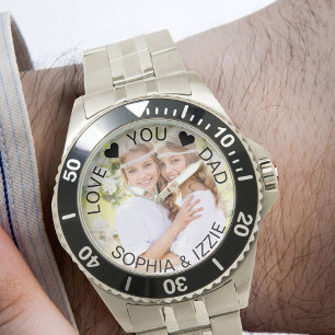 Reloj De Pulsera Foto: padre personalizado de frontera transparente