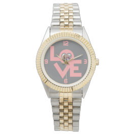 Reloj De Pulsera Foto personalizada de Valentines Couple Heart Pers