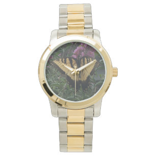 Reloj De Pulsera Foto personalizada Mariposa amarilla y negra