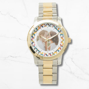 Reloj De Pulsera Foto personalizado Moderna Colorida Personalizada