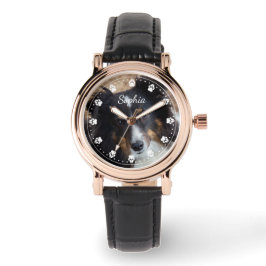 Reloj De Pulsera Foto y texto de su Mascota y cualquier cara de rel