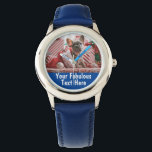 Reloj De Pulsera Foto y texto personalizados<br><div class="desc">Monitoreo personalizado de imágenes y texto para niños</div>