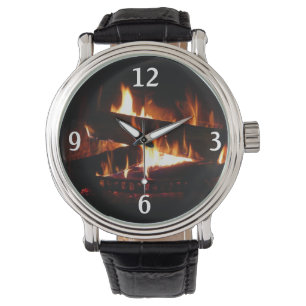 Reloj De Pulsera Fotografía de la escena de invierno cálida de la c