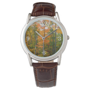 Reloj De Pulsera Fotografía de la naturaleza otoñal en árboles de a