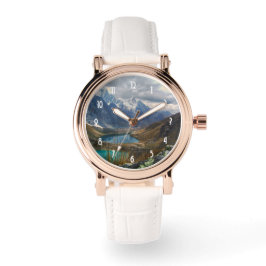 Reloj De Pulsera Fotografía de Montañas Alpinas Escénicas