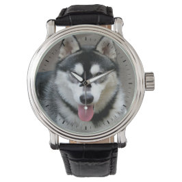 Reloj De Pulsera Fotografía de perro malamute de Alaskan