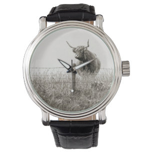 Reloj De Pulsera Fotografía de vaca escocesa