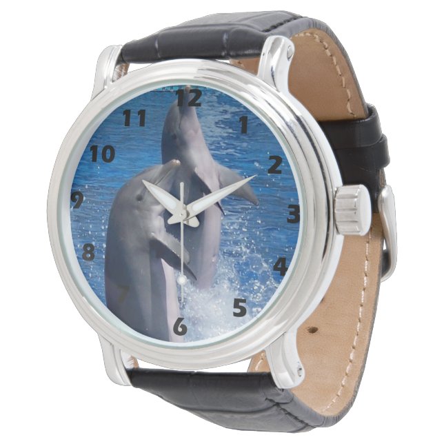 Reloj De Pulsera Fotografía de vida silvestre delfines (Angular)