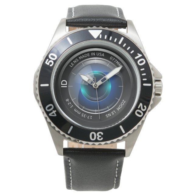 Reloj De Pulsera FOTÓGRAFO | imagen de una lente de cámara (Anverso)
