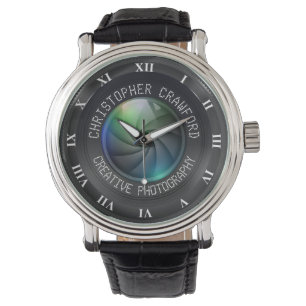 Reloj De Pulsera Fotógrafo y lente de cámara del negocio de la