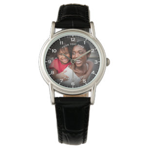 Reloj De Pulsera Fotos Personalizadas Modernas y Texto Personalizad
