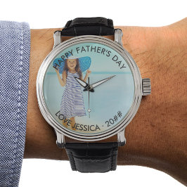 Reloj De Pulsera Fotos personalizados y Día de los Padres Saludante
