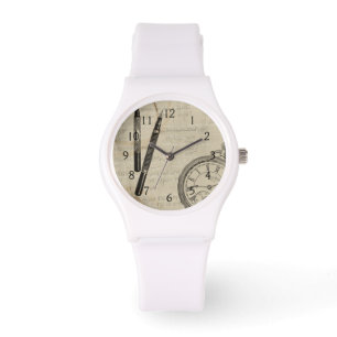 Reloj De Pulsera Fountain Pens and Watchface con notas