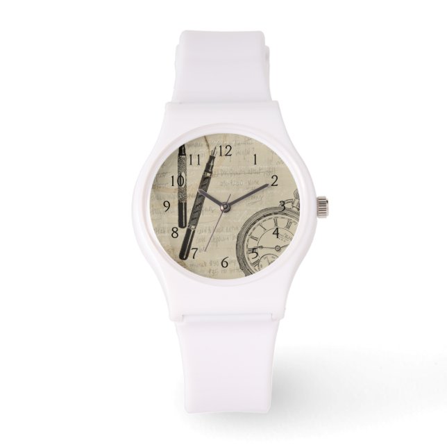 Reloj De Pulsera Fountain Pens and Watchface con notas (Anverso)