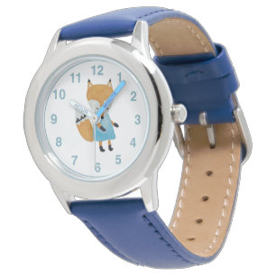 Reloj De Pulsera Fox adorable del arbolado de los amigos del bosque