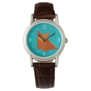 Reloj De Pulsera Fox lindo brillante de Origami