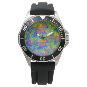 Reloj De Pulsera Fractal arcoiris