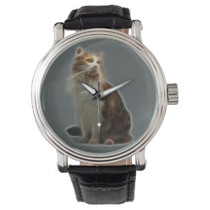 Reloj De Pulsera Fractal del gato de calicó