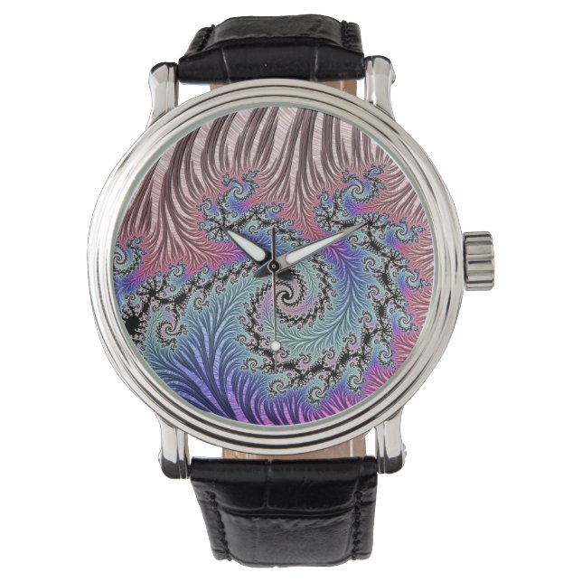 Reloj De Pulsera Fractal en espiral funky (Anverso)