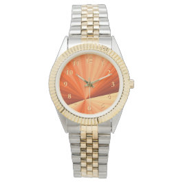 Reloj De Pulsera Fractal gráfico de vainilla roja, Naranja abstract