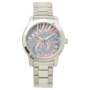 Reloj De Pulsera Fractal Pastel brillante