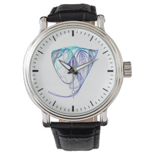 Reloj De Pulsera Fractal - retrato del elefante