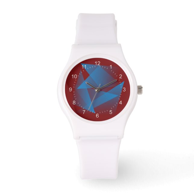 Reloj De Pulsera Fragmentos azules flotantes (Anverso)