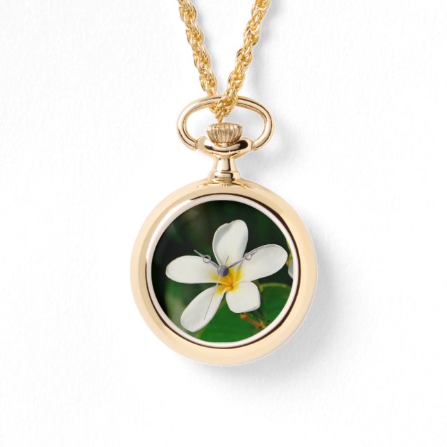 Reloj De Pulsera Frangipani blanco (Anverso)