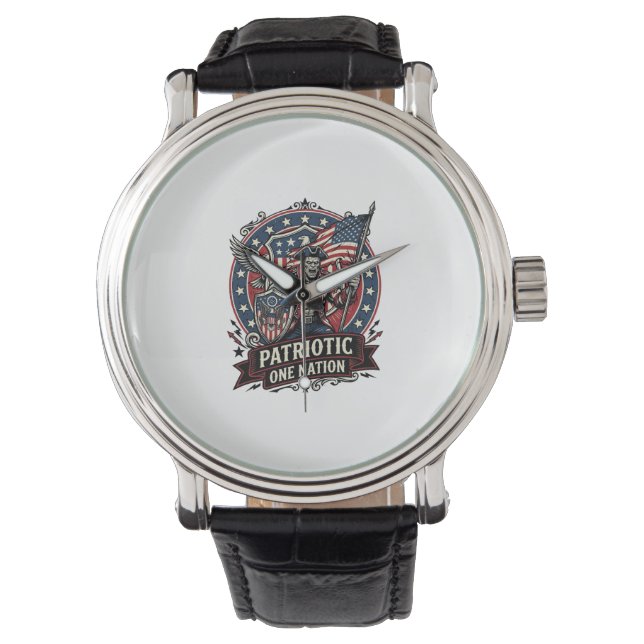 Reloj De Pulsera Frankenstein Patriótico Brutal Horror Monstruo Lib (Anverso)
