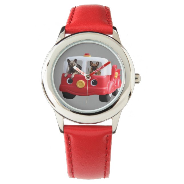 Reloj De Pulsera Französische Bulldogge Auto French Bulldog (Anverso)