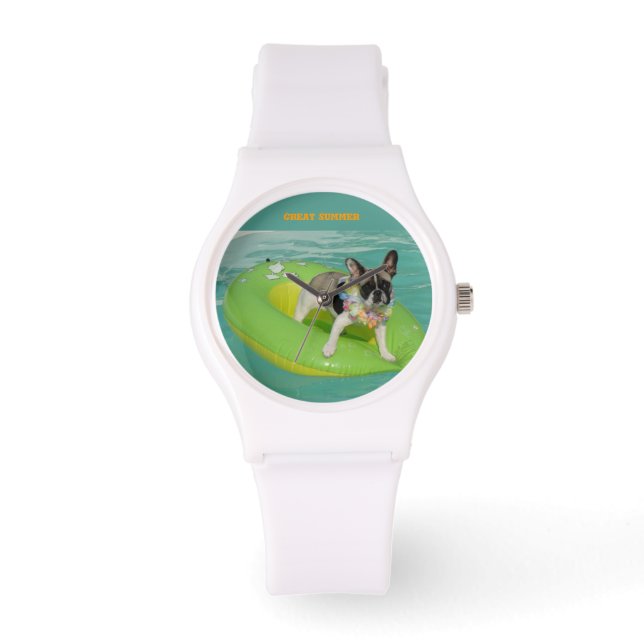 Reloj De Pulsera Französische Bulldogge toller Sommer Urlaub (Anverso)