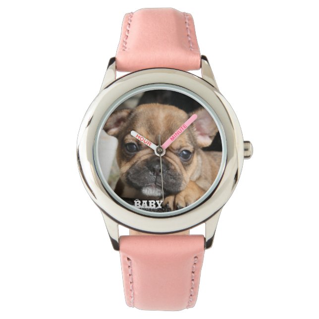 Reloj De Pulsera Französische Bulldogge Welpe French Bulldog (Anverso)