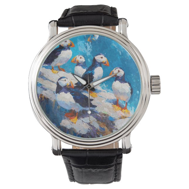 Reloj De Pulsera Frascuelo Puffin Océano Azul (Anverso)