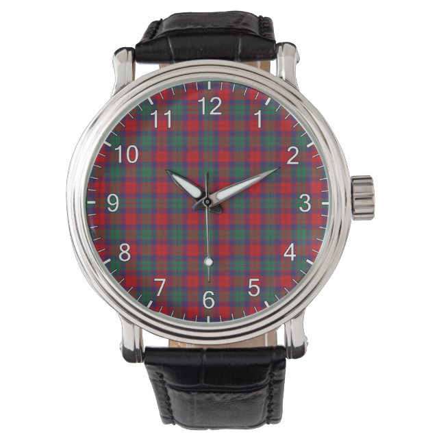 Reloj De Pulsera Fraser clásico del clan eterno de Altyre Tartan Pl (Anverso)