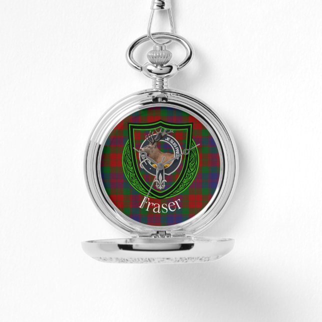 Reloj De Pulsera Fraser Scottish Clan Tartan & Crest (Anverso)