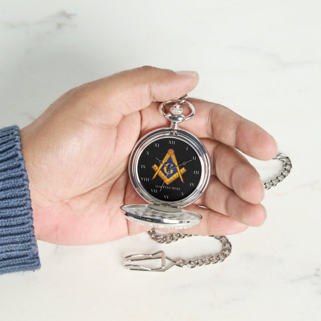 Reloj De Pulsera Freemason Square y Compass Charity Masonic Watch (Mano)