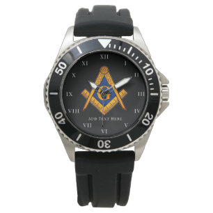 Reloj De Pulsera Freemason Square y Compass Charity Masonic Watch