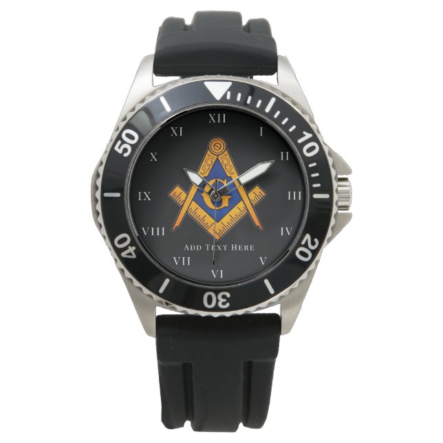 Reloj De Pulsera Freemason Square y Compass Charity Masonic Watch (Anverso)