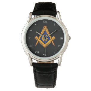 Reloj De Pulsera Freemason Square y Compass Charity Masonic Watch