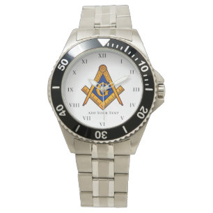 Reloj De Pulsera Freemason Square y Compass Charity Masonic Watch