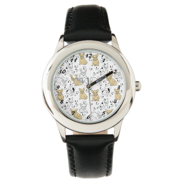 Reloj De Pulsera Frenchie ama a los huesos (Anverso)