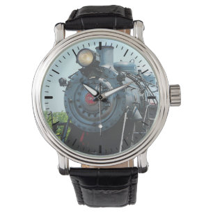Reloj De Pulsera Frente de la locomotora de vapor