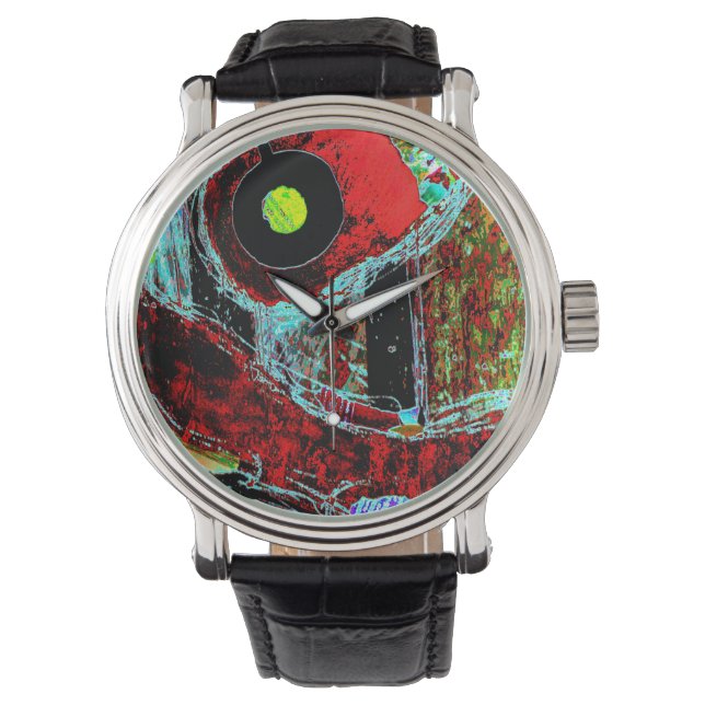 Reloj De Pulsera Frequency Serpent – Digital Abstract Energy Black  (Anverso)