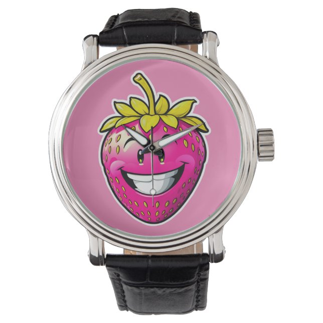 Reloj De Pulsera Fresa rosa (Anverso)
