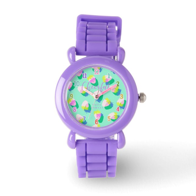 Reloj De Pulsera Fresa Verde azulada (Anverso)