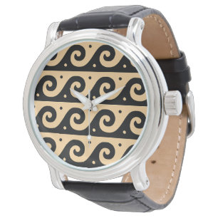Reloj De Pulsera Fretwork Griego, Patrón de Onda Mediterránea, Marr