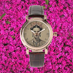 Reloj De Pulsera Frida Kahlo - Arte complejo surrealista de doble e<br><div class="desc">Dé un paso al mundo de Frida Kahlo con este fascinante reloj, donde el arte de la doble exposición se encuentra con el surrealismo en una postal vintage rota. Este diseño único es una celebración de la complejidad, mezclando elementos modernos y vintage para crear un accesorio dinámico y atemporal. Perfecto...</div>