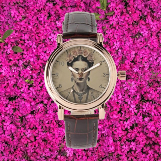 Reloj De Pulsera Frida Kahlo - Arte complejo surrealista de doble e (Subido por el creador)